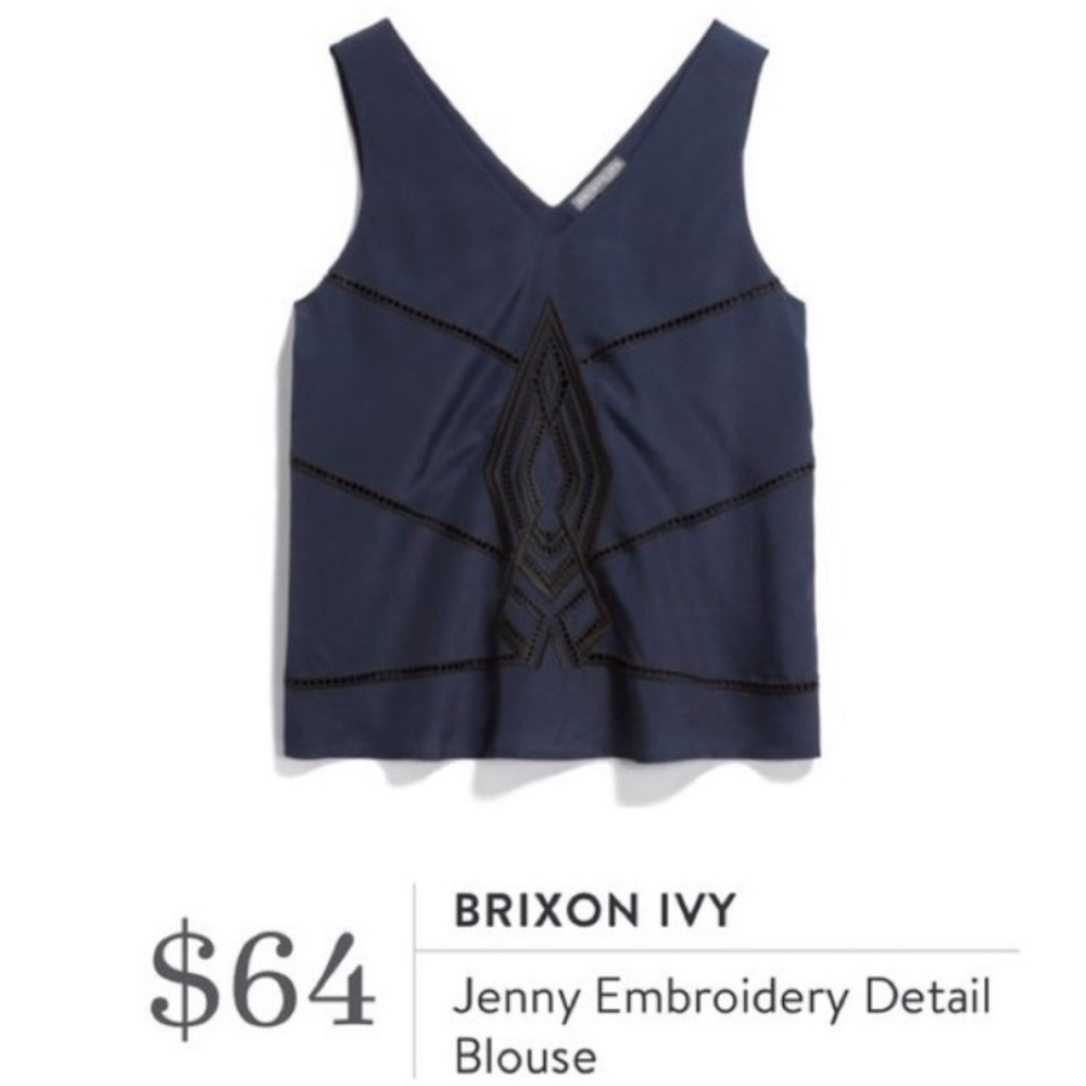 Brixon Ivy Jenny Embroidery Detail Blouse, Medium